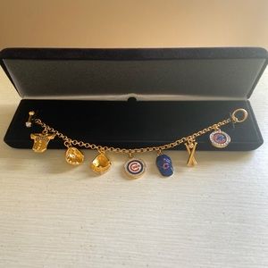 Chicago Cubs Charm Bracelet - 24kt gold plated
